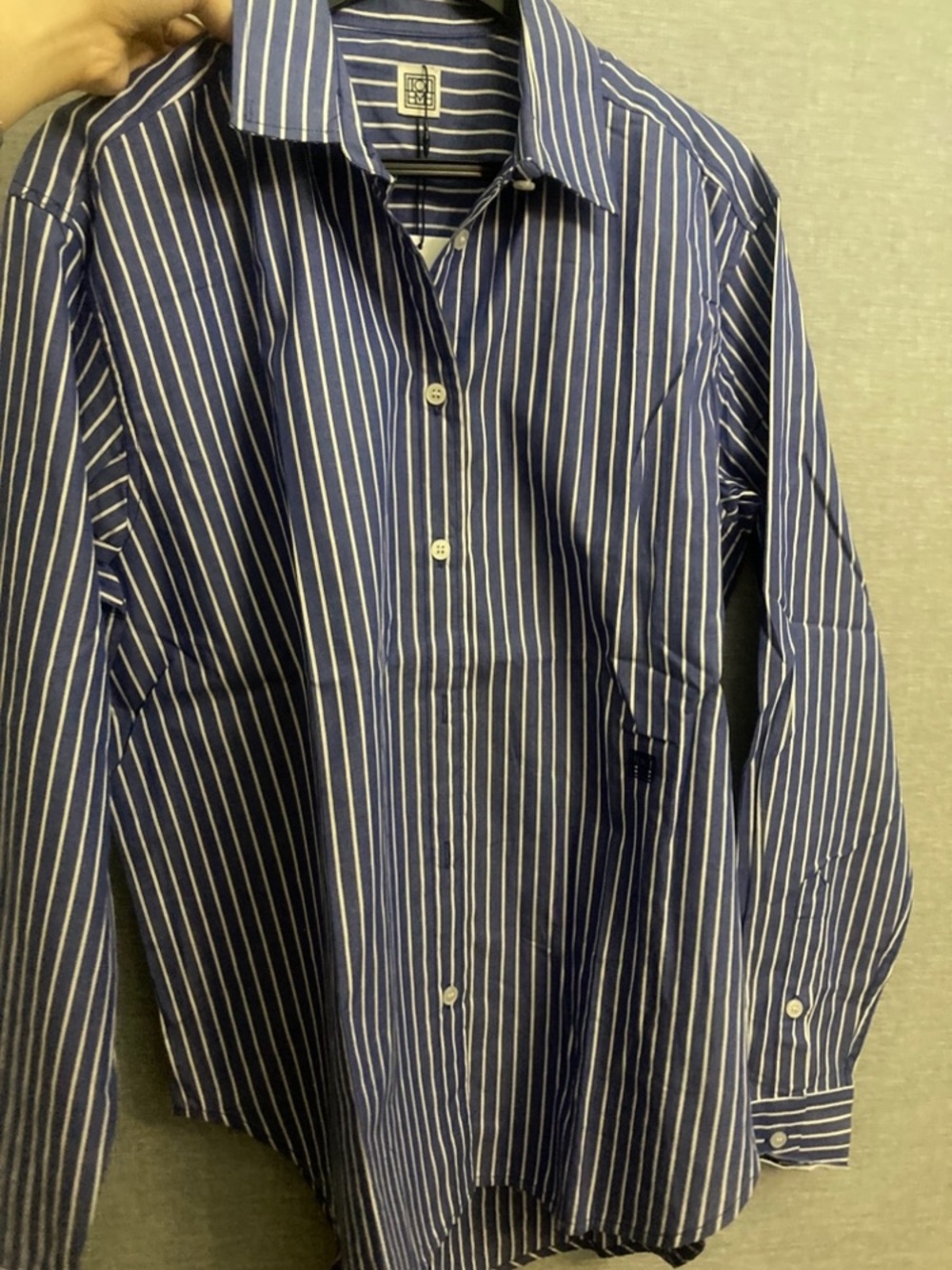 Toteme Striped Blue Button-Up women’s Shirt - Picture 6 of 15